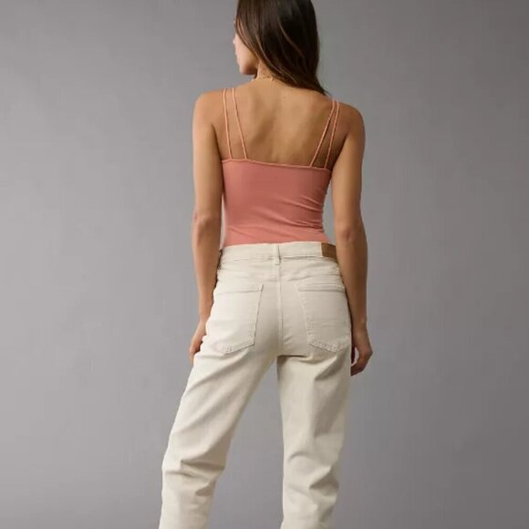 NWT American Eagle Main Squeeze Double Bungee Pink Thong Bodysuit - Picture 2 of 7